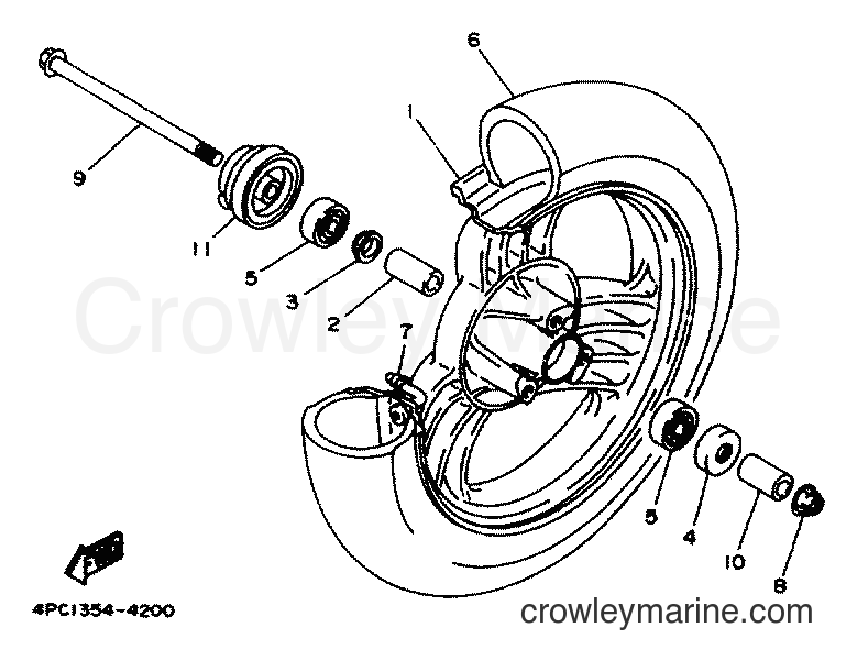 1994 Scooter YA50R - YA50R (4PC1) [999] - FRONT WHEEL