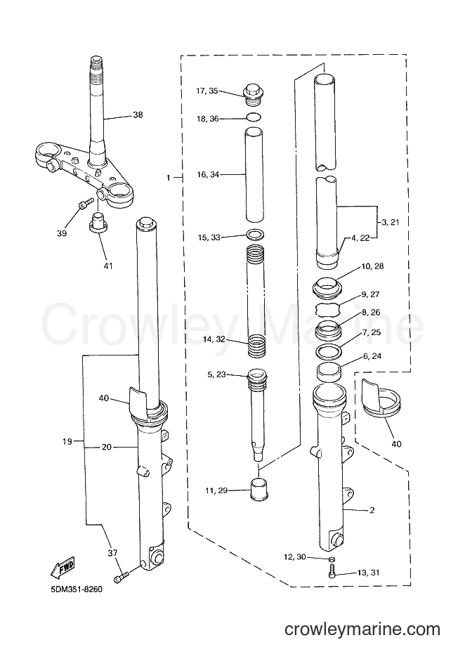 1998 Street Bike FZS600 - FZS600 (5DM2) [010] - FRONT FORK