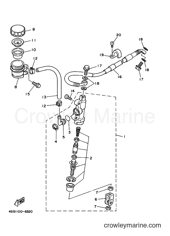 2000 Dirt Bike YZ250 - YZ250 (5HC2) [030] - REAR MASTER CYLINDER