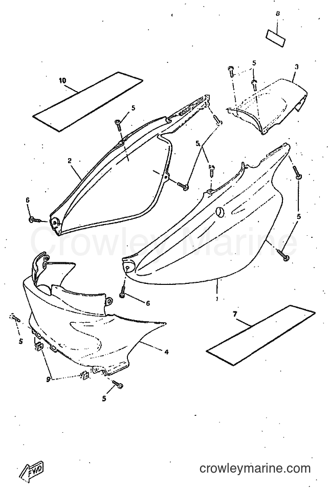 1998 Scooter CW50RSP - CW50RSP (4WT3) [010] - SIDE COVER