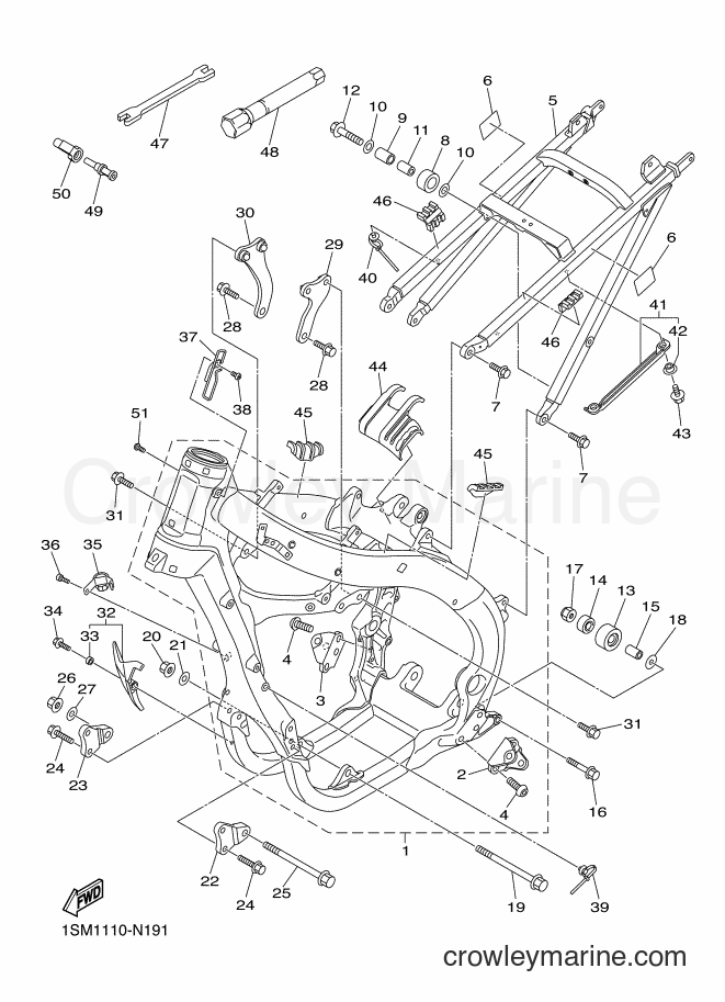 2015 Dirt Bike YZ250F - YZ250F (1SM5) [020] - FRAME