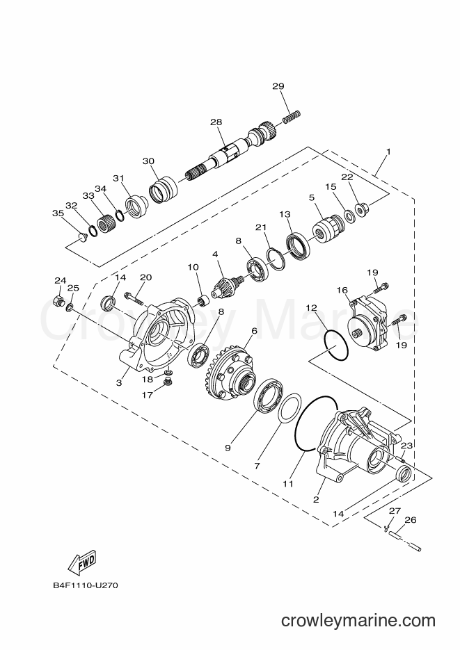 Yamaha Motors YFM700FWAD (B4F2) [010] - FRONT DIFFERENTIAL
