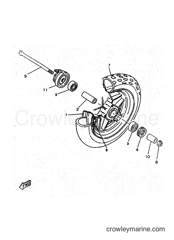 Yamaha Motors CW50RSX (5CD2) [010] - FRONT WHEEL