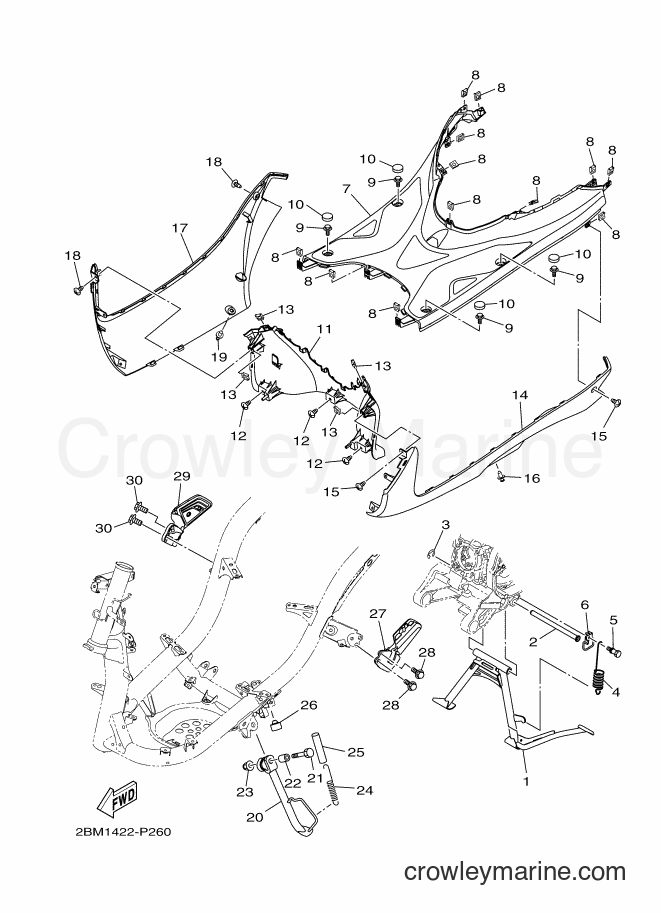 Yamaha Motors LTF125 (2BM7) [010] - STAND & FOOTREST