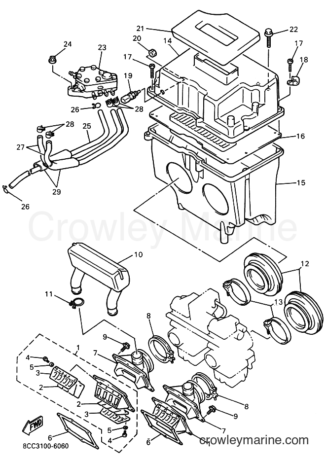 Yamaha Motors VX600LT (8CC3) [030] - INTAKE