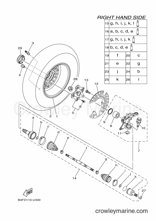 2019 ATV YFM700FWAD - YFM700FWAD (B4FF) [010] - FRONT WHEEL 2