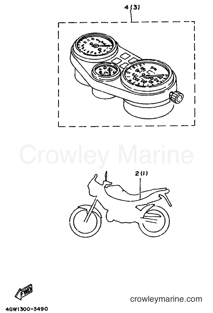 1996 Dirt Bike TDR125 - TDR125 (4GW4) [080] - ALTERNATE FOR METER