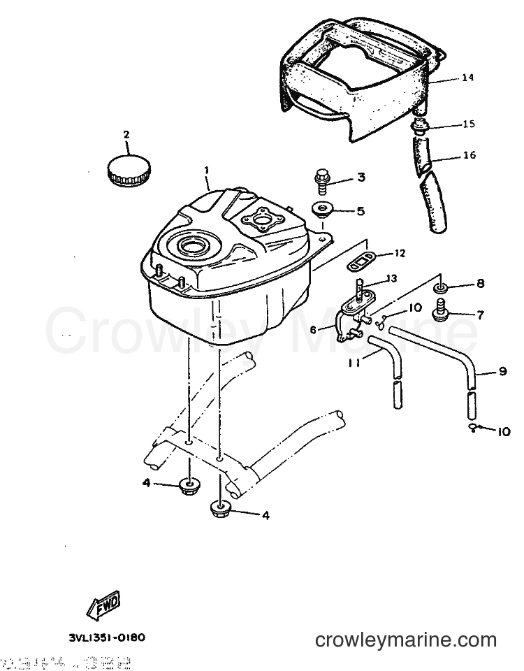 1994 Scooter CW65 - CW65 (4GP2) [999] - FUEL TANK