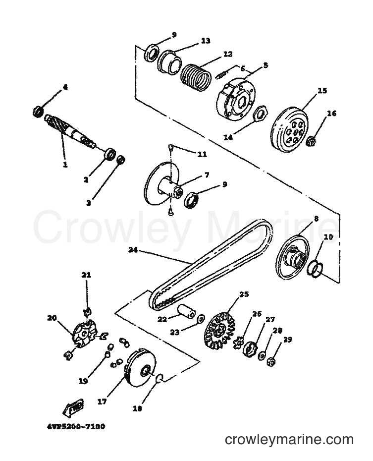 2000 Scooter YW100T - YW100T (5JY2) [010] - CLUTCH