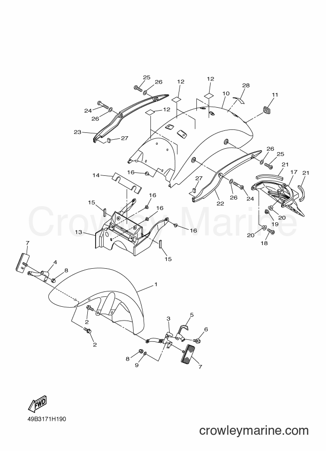 Yamaha Motors XVS900A (49B3) [010] - FENDER