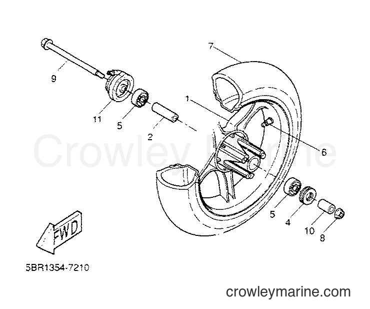 2000 Scooter YQ50L - YQ50L (5KF7) [010] - FRONT WHEEL
