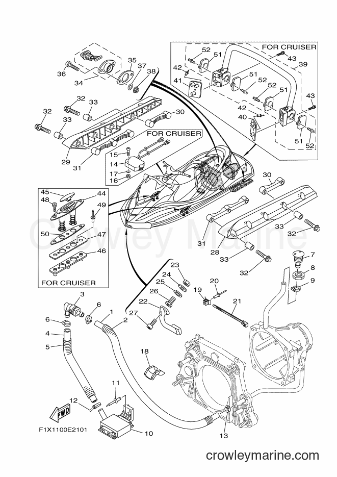 Yamaha Motors FX1100A-E (F1X1) [010] - HULL & DECK