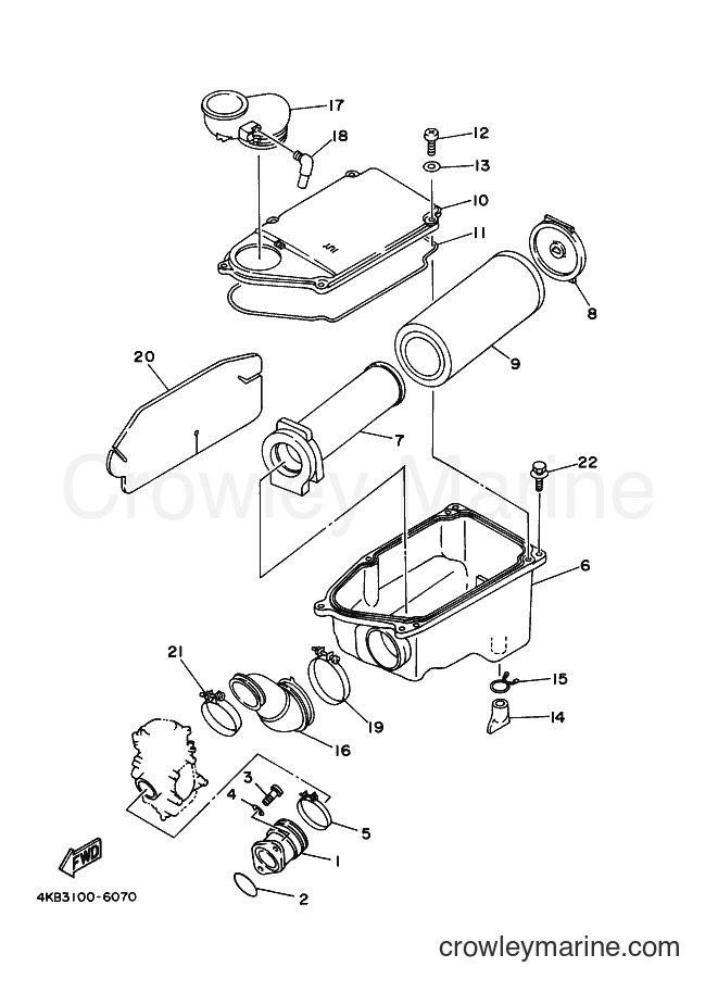 1998 ATV YFM350FW-X - YFM350FW-X (4KB9) [020] - INTAKE