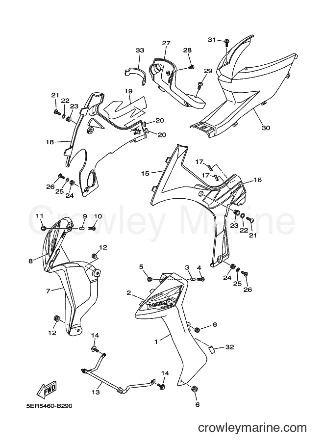 2004 Scooter T105E - T105E (5ER6) [010] - LEG SHIELD