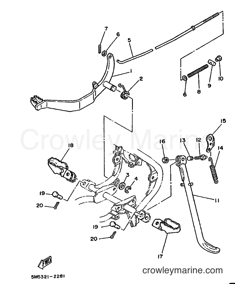 1987 Scooter DT50MX - DT50MX (2UN) [99A] - STAND & FOOTREST