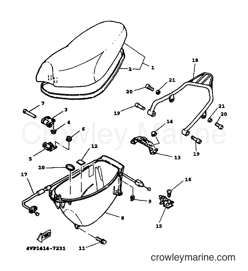 2000 Scooter YW100T - YW100T (5JY2) [010] - SEAT & CARRIER