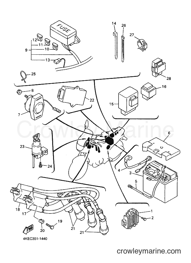 Yamaha Motors XJ600N (4KEC) [130] - ELECTRICAL 1