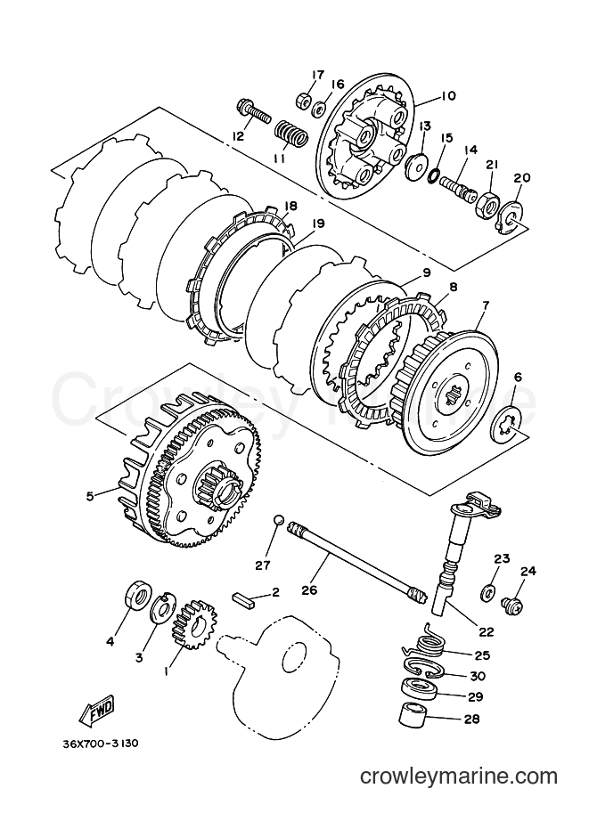 Yamaha Motors AG200F (3GXM) [010] - CLUTCH