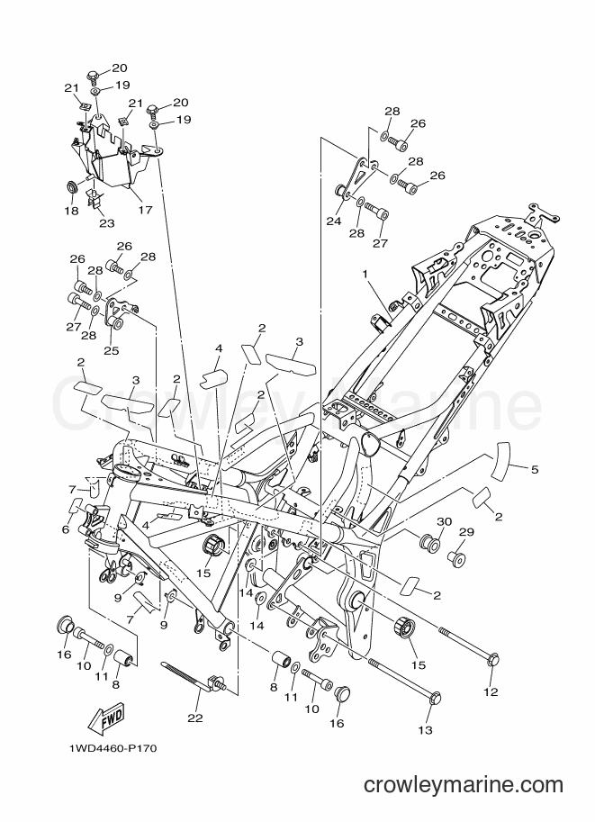 Yamaha Motors YZF-R25 (1WD4) [010] - FRAME
