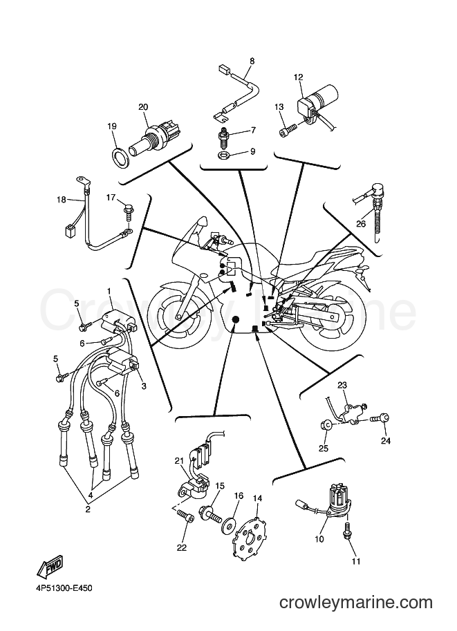 2006 Street Bike FZ6-SA - FZ6-SA (4P52) [040] - ELECTRICAL 1