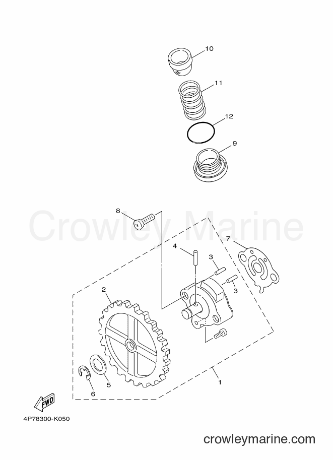 2014 Scooter XC125E - XC125E (4P7A) [010] - OIL PUMP