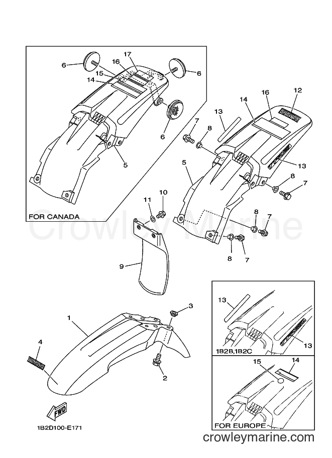 2006 Dirt Bike TT-R125 - TT-R125 (1B2A) [010] - FENDER