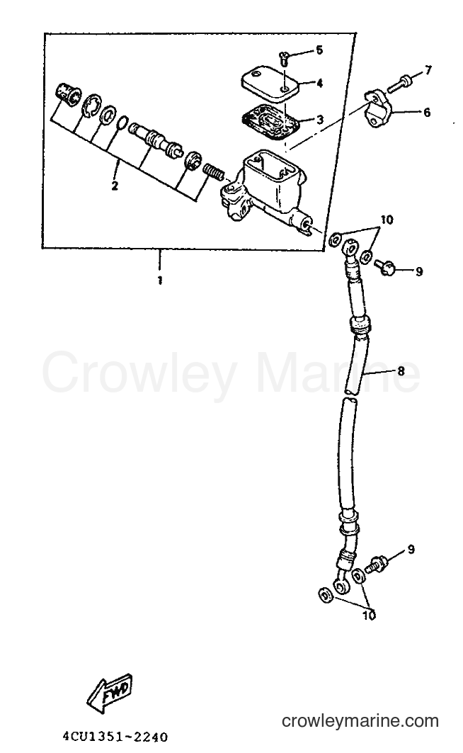 1992 Scooter YE50 - YE50 (4EE1) [999] - FRONT MASTER CYLINDER