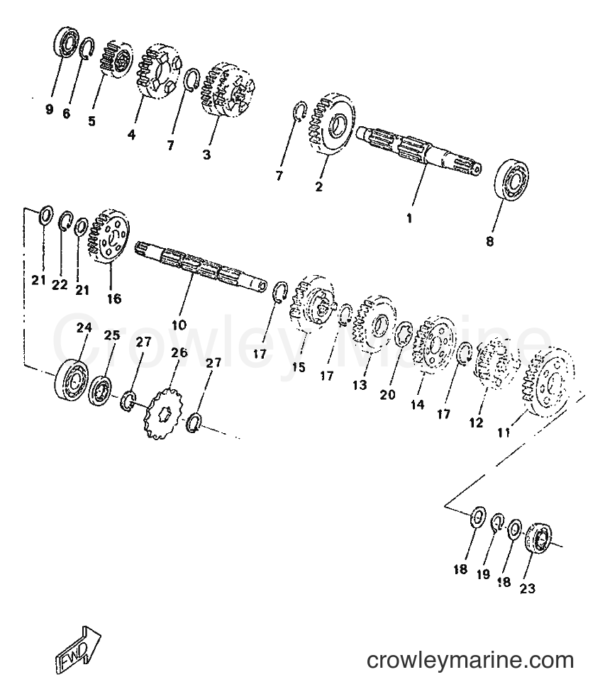 1996 Scooter TZR50 - TZR50 (4YV1) [999] - TRANSMISSION