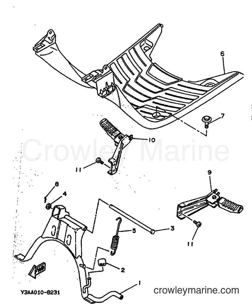 1992 Scooter CW65 - CW65 (4GP1) [999] - STAND & FOOTREST