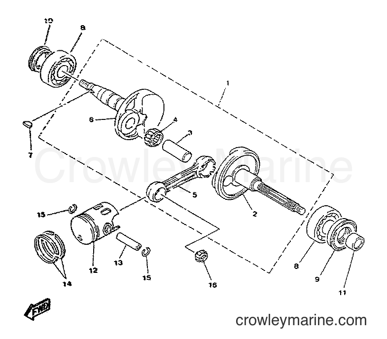 1996 Scooter YA50S - YA50S (4MJ7) [999] - CRANKSHAFT & PISTON