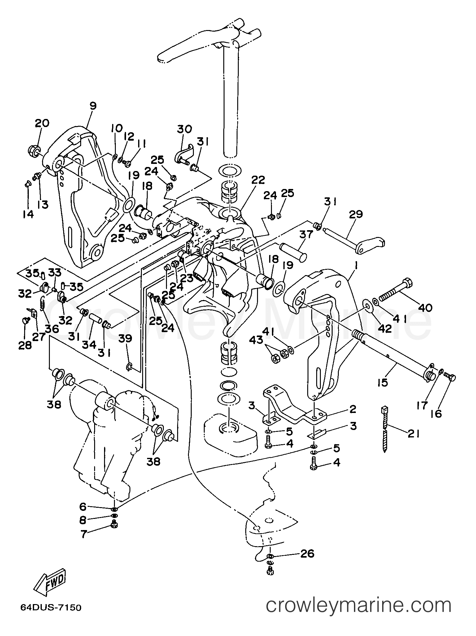 Yamaha Motors D150TLRX - BRACKET 1