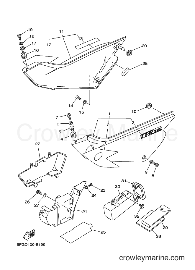 2003 Dirt Bike TT-R225 - TT-R225 (5FGF) [010] - SIDE COVER