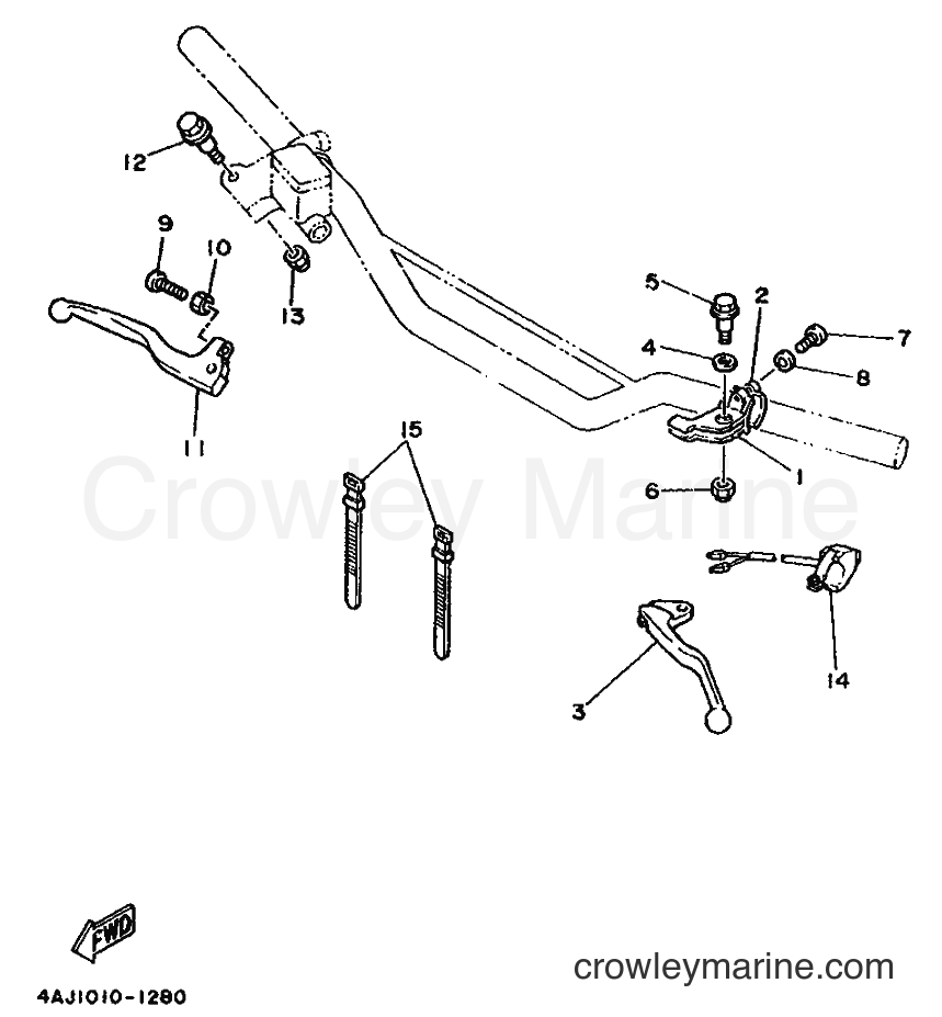 1991 Dirt Bike TY250R - TY250R (4AJ2) [999] - HANDLE SWITCH & LEVER