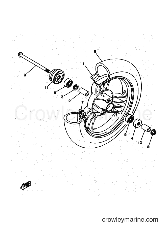 Yamaha Motors YA50R (4PC5) [010] - FRONT WHEEL