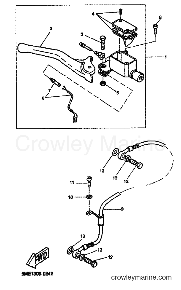 2001 Scooter YQ100 - YQ100 (5ME4) [030] - FRONT MASTER CYLINDER