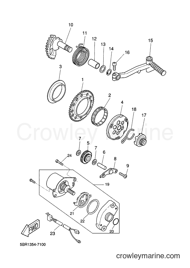 Yamaha Motors YQ50 (5KF9) [010] - STARTER