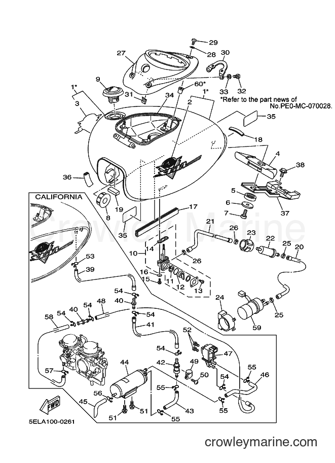 2000 Cruiser XVS1100 - XVS1100 (5ELC) [010] - FUEL TANK