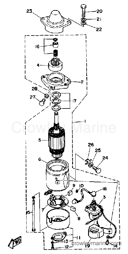 Yamaha Motors CV55ELF - STARTING MOTOR
