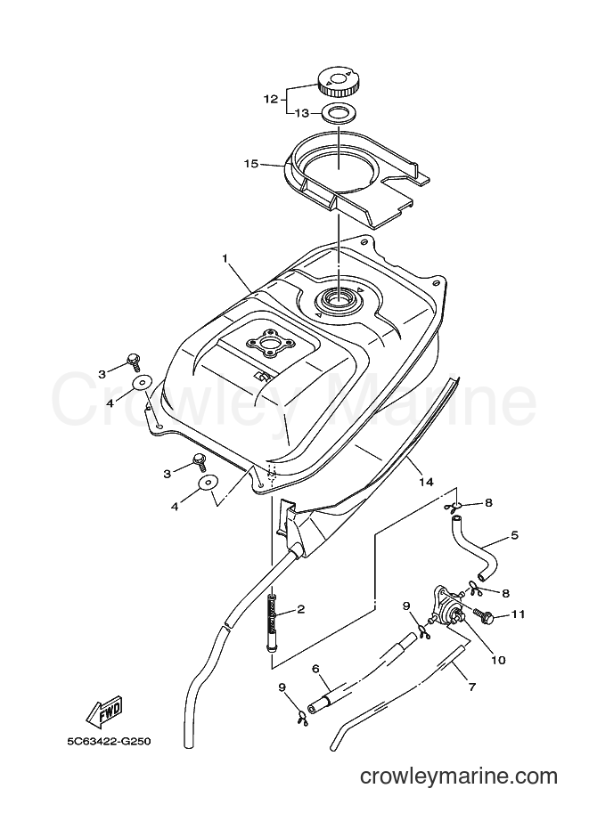 2008 Scooter T110LE - T110LE (5C63) [010] - FUEL TANK
