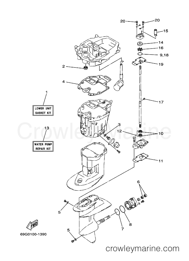 Yamaha Motors FT8D (69G2) [040] - REPAIR KIT 3