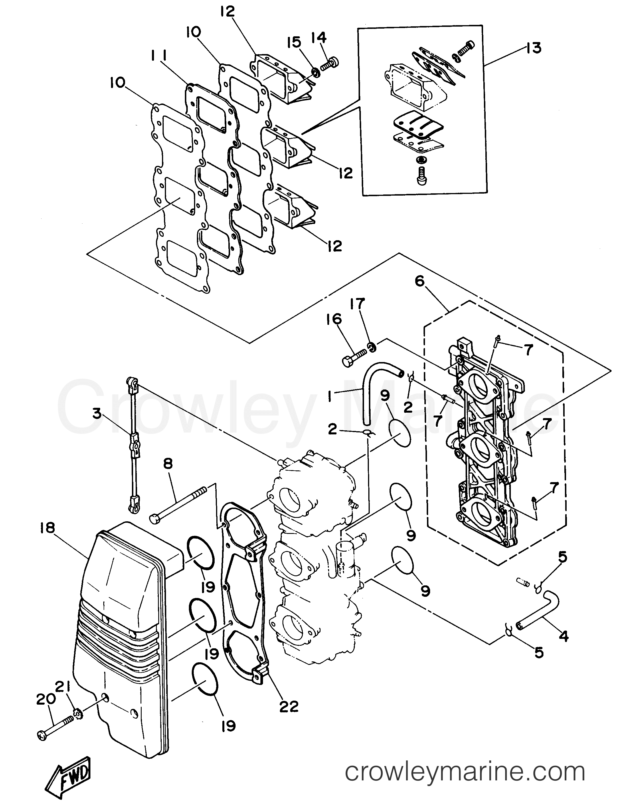 Yamaha Motors B90TLRV - INTAKE