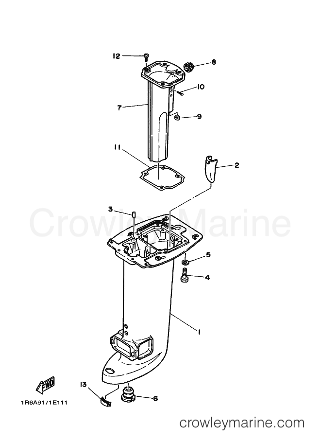 Yamaha Motors 20C (6A9) [010] - UPPER CASING