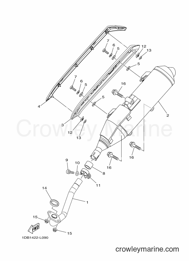 Yamaha Motors AT125FC (1DB1) [010] - EXHAUST