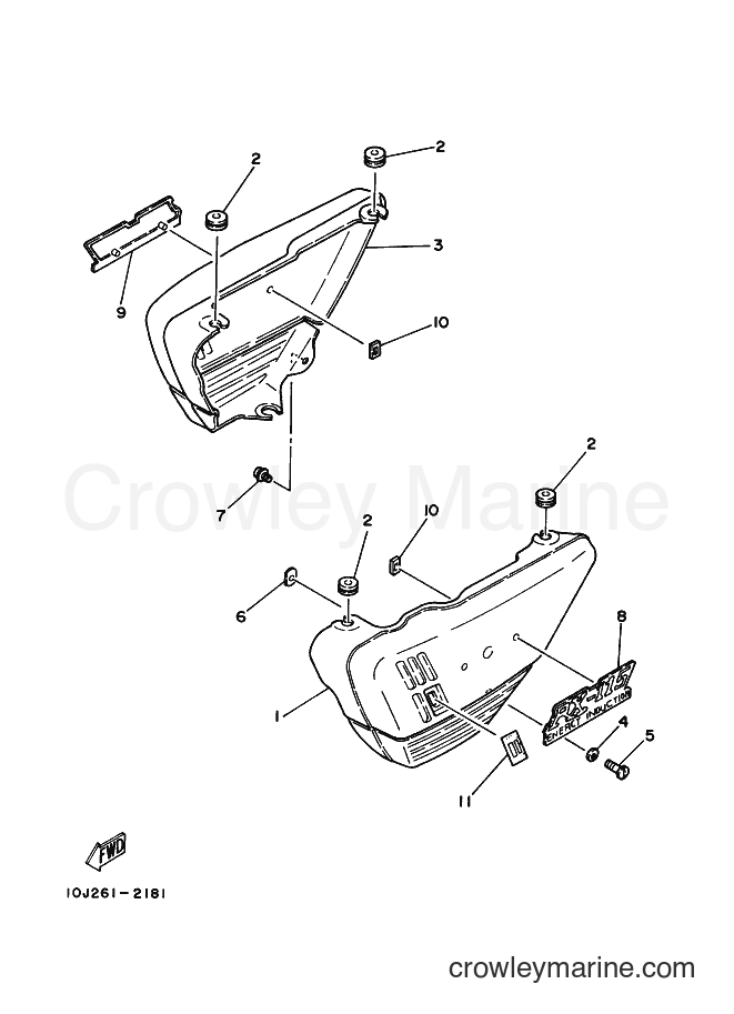 Yamaha Motors RX115 (5FS1) [010] - SIDE COVER