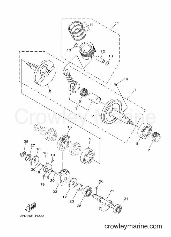 2017 Street Bike TFX150 - TFX150 (BG72) [010] - CRANKSHAFT & PISTON