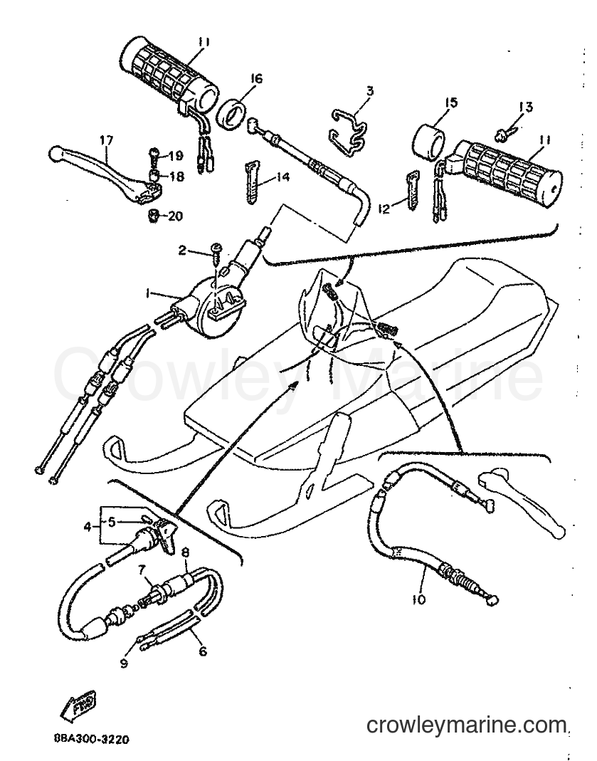 Yamaha Motors EX570ST (8BA1) [010] - CONTROL CABLE