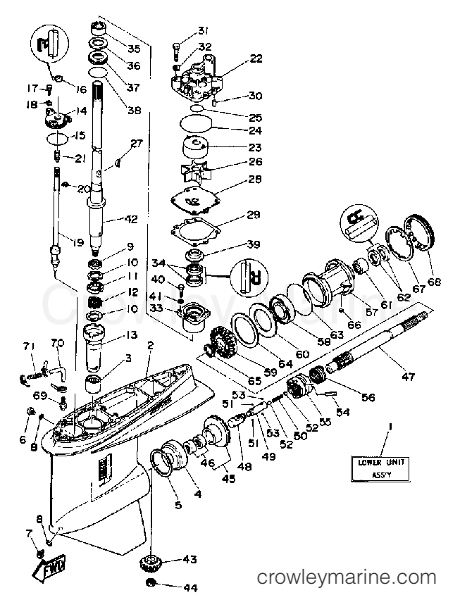 Yamaha Motors 225ETLDA - LOWER DRIVE 1