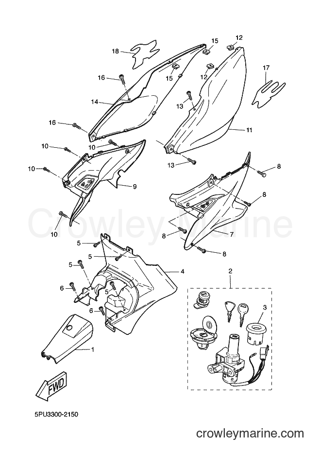 2002 Scooter YQ50 - YQ50 (5PU3) [020] - SIDE COVER
