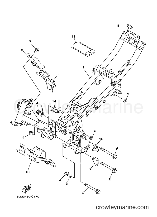 Yamaha Motors T105SE (5LM3) [010] - FRAME