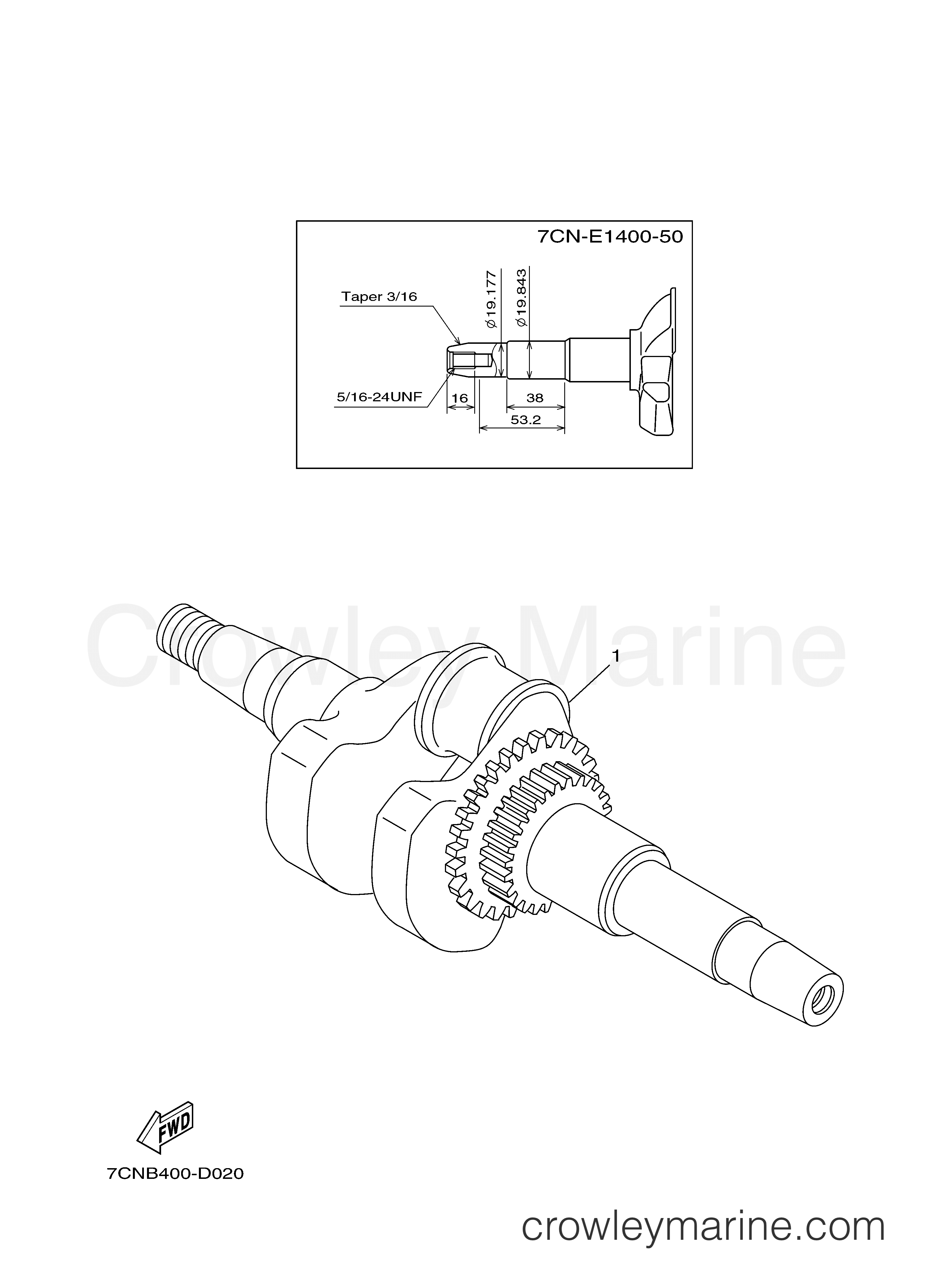 Yamaha Motors MZ175K2UC - CRANKSHAFT